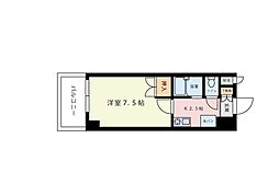 アクアサイドGEN 1Kの間取図画像