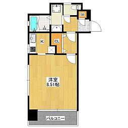 エンクレスト博多駅前2 1Kの間取図画像