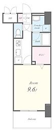 アルティオドマーニ 4階1Kの間取り
