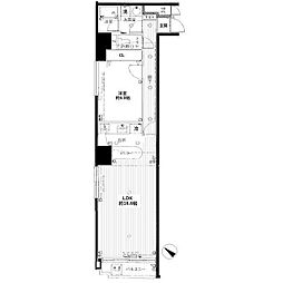 ロイヤルグリーン本郷 2階1LDKの間取り