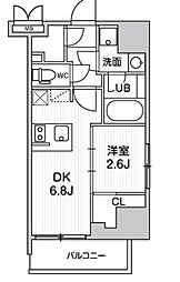 SYFORME大井町2 1DKの間取図画像