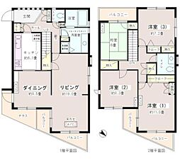 エステージ洗足池 1階4LDKの間取り
