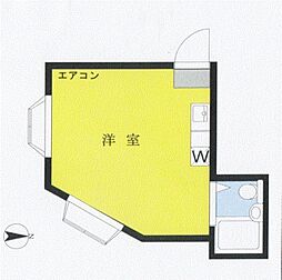グレイスハイム東高円寺 2階ワンルームの間取り
