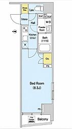 コンフォリア押上 1Kの間取図画像