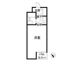 荒井マンションＢＡＬＭＹ248 2階ワンルームの間取り