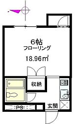 真宮ビルマイコート真宮 ワンルームの間取図画像