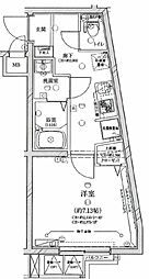 ディアレイシャス成増 3階1Kの間取り