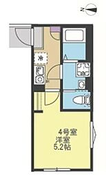 リアンセ 1Kの間取図画像