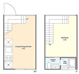 神宮前マンション 地下1階1LDKの間取り