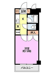 ファインプラザ 1Kの間取図画像