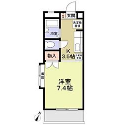グレースコート ワンルームの間取図画像