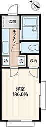枡形ハイツ 1Kの間取図画像