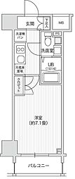レジディア笹塚2 1Kの間取図画像