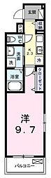 エコー 1Kの間取図画像