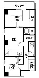 MOMO12 2DKの間取図画像