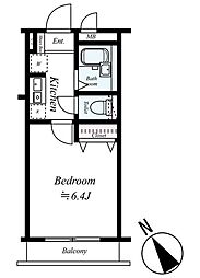 ヴェルステージ上板橋 2階1Kの間取り