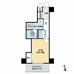 ルミネ浅草 5階1Kの間取り