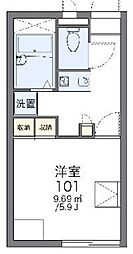 レオパレスGREENVIEW 1Kの間取図画像