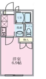 ル・ソレイユ KOIWA 1階1Kの間取り