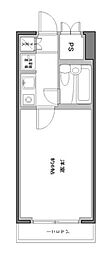 ルーブル大井町 1Kの間取図画像