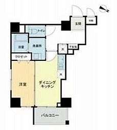 プレセダン板橋本町 5階1DKの間取り