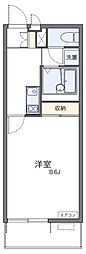 レオネクストカサミラ 1Kの間取図画像