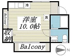 レアーレ 3階ワンルームの間取り