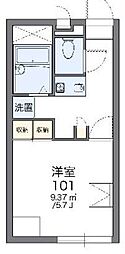 レオパレスグレース 1Kの間取図画像