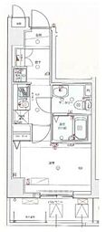 ジェノヴィア板橋本町グリーンウォール 1Kの間取図画像