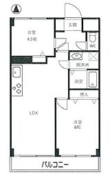 大谷マンション 2LDKの間取図画像