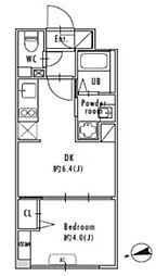 プライマル大塚 2階1DKの間取り