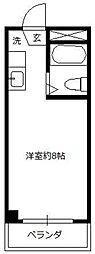 ジュネスエトワール与野 ワンルームの間取図画像