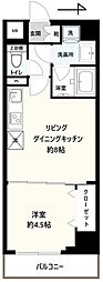 dips大山中丸町 1LDKの間取図画像