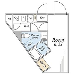 オークノワール綾瀬 1階1Kの間取り