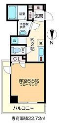 REGALIZ北千住 1Kの間取図画像