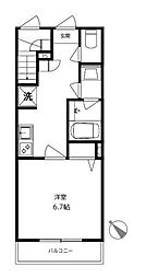 ルーセント・Ｋ 1階1Kの間取り