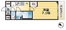 プレサンス兵庫ヴィアーレ 1Kの間取図画像