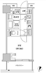 パークハビオ渋谷本町レジデンス 1Kの間取図画像