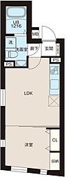 レピュア北池袋駅前レジデンス 4階1LDKの間取り