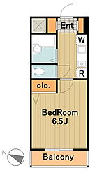 京王相模原線 京王永山駅 徒歩14分の賃貸マンション 4階1Kの間取り