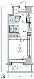 リヴシティ大森町 1Kの間取図画像