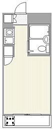 ミリオンコート西新井 1階ワンルームの間取り