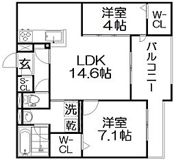 Reve 2LDKの間取図画像