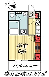 JR総武線 西船橋駅 徒歩11分の賃貸マンション 1階1Kの間取り
