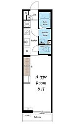 リブリ・ラ サンサリテ西船橋 1階1Kの間取り