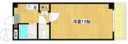 エーデルブルーメ 2階1Kの間取り