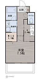 ジェミオン C 1Kの間取図画像