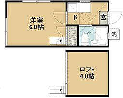 アリス市原第4 1Kの間取図画像