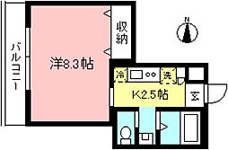 チプレッソ 1階1Kの間取り