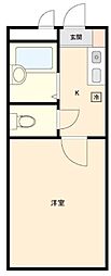 ヴイラ相模原2 1Kの間取図画像